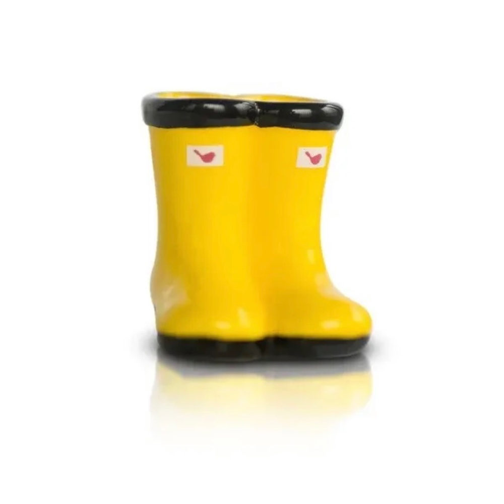 🆕 Nora Fleming Mini • Yellow Boots Jumpin Puddles St. Jude